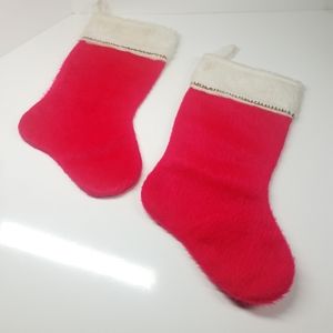 Vintage Red Christmas Stocking